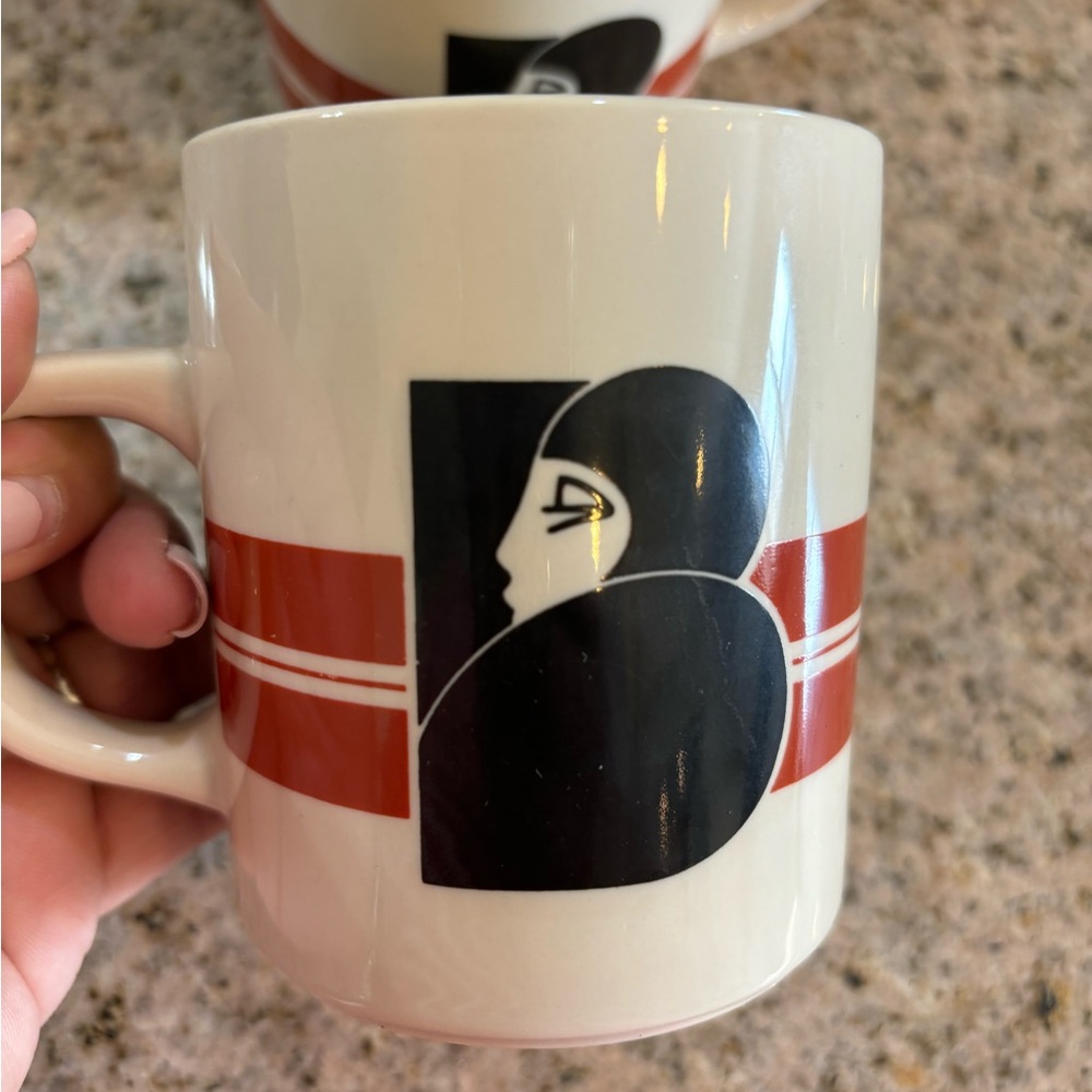 Vintage Marco Polo “B” initial art deco woman mugs - Picture 2 of 4